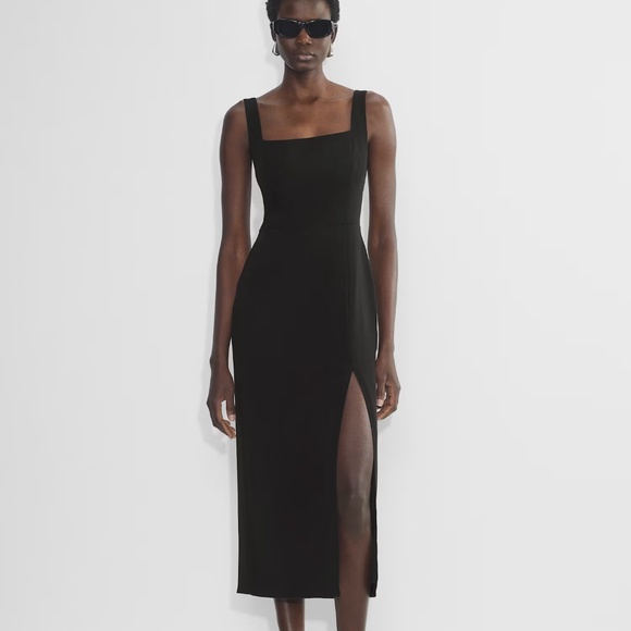 ARITZIA '90s SLIT Black Noir Dress - Picture 1 of 1